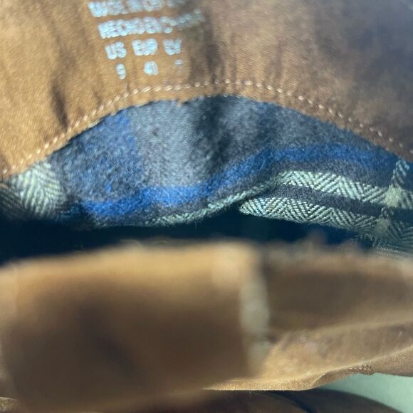 Aldo brown suede leather ankle boots 3” heels wedge SZ9 . - Picture 5 of 9